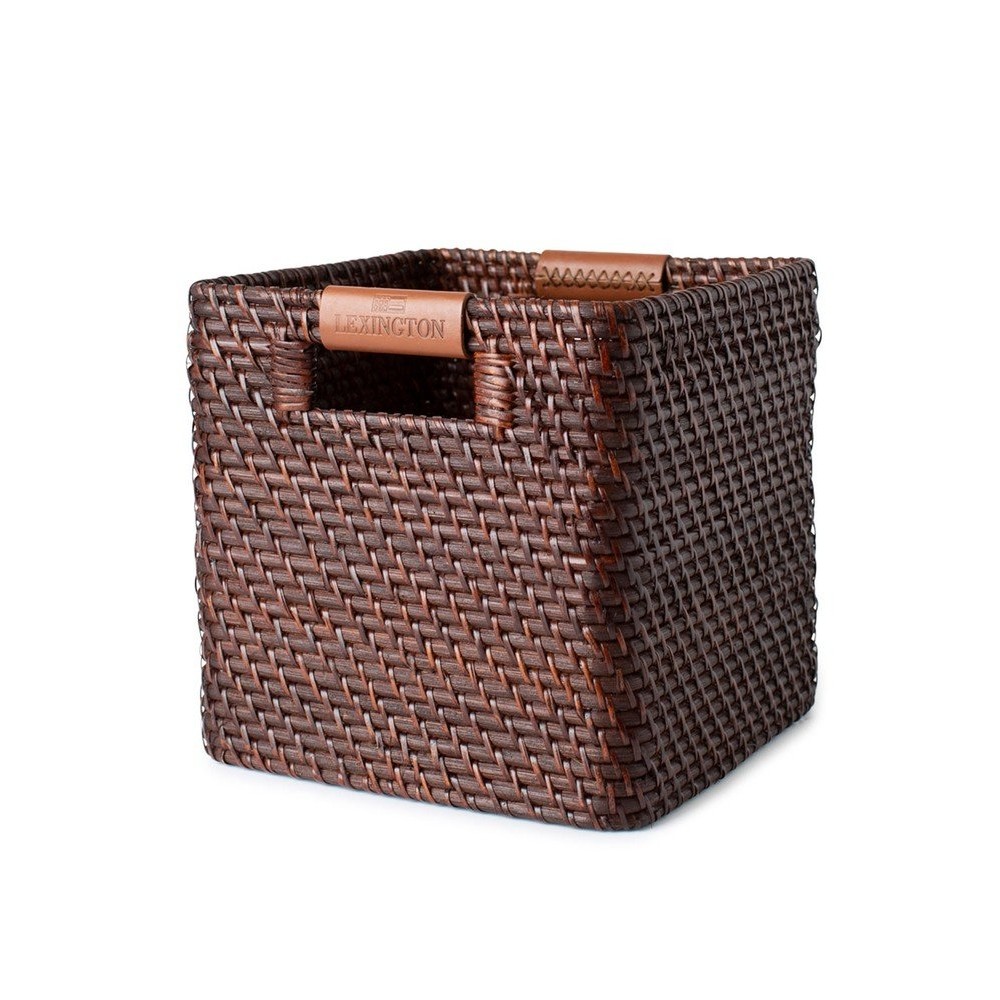 Medium Basket with Leather Detail
