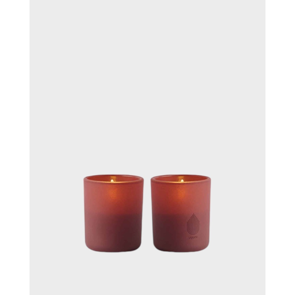 LED Glas Lys 2 pack - Wine red