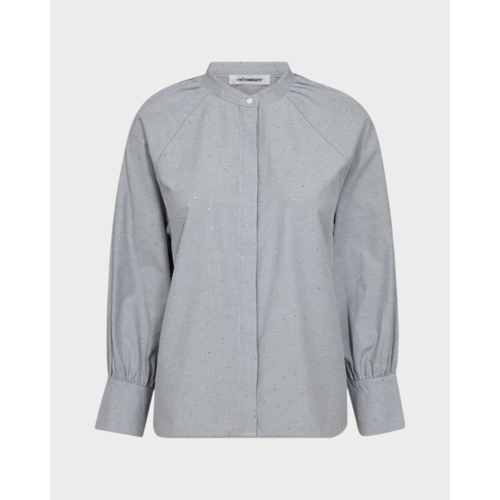 Gem Stripe Shirt - Light Grey