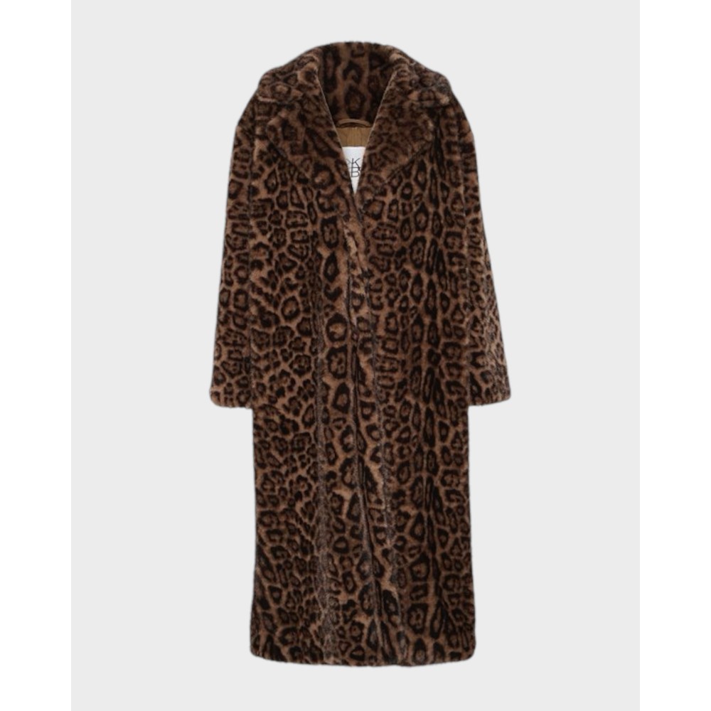 Tira Fur Coat - Brown Leopard