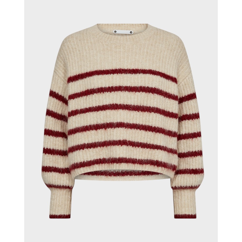 Coralie Crop Stipe O-Knit - Boneheart