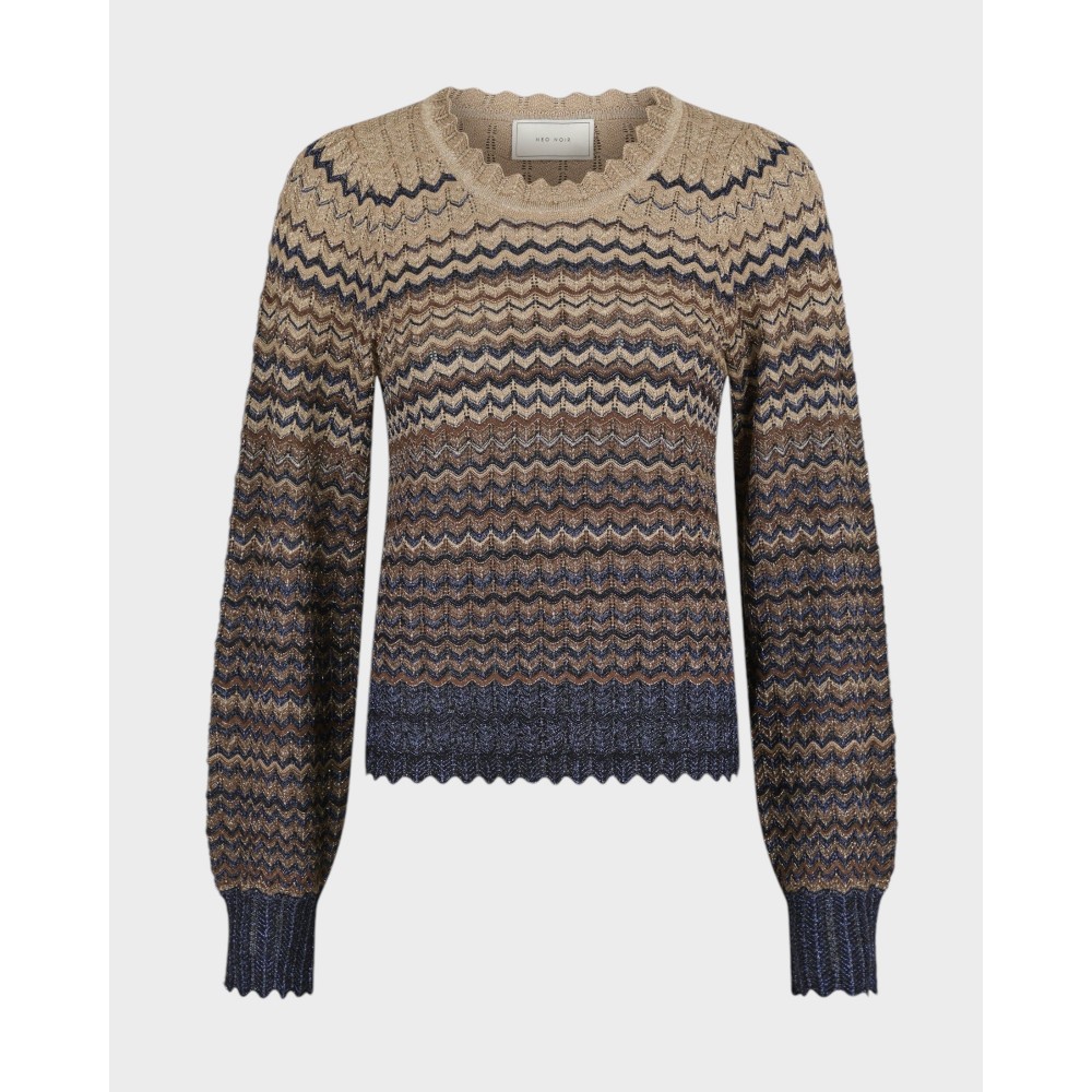 DitoChevronKnitBlouseNavy-01