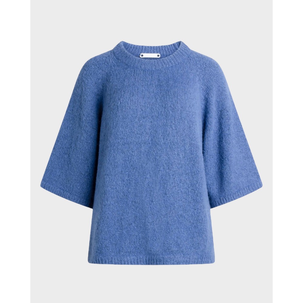 Moto shortie knit - blå