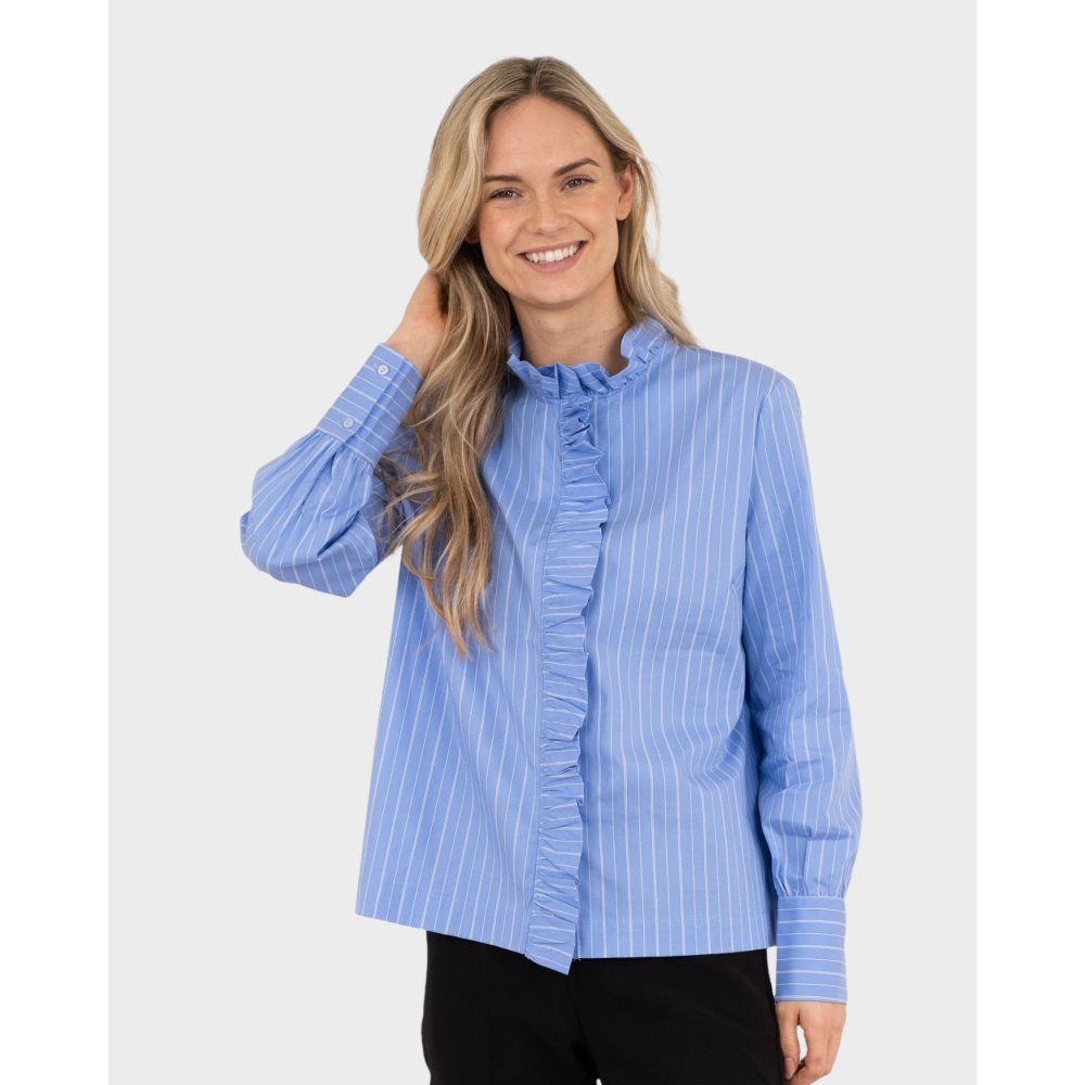 Baxter Stripe Shirt - Blå/hvid