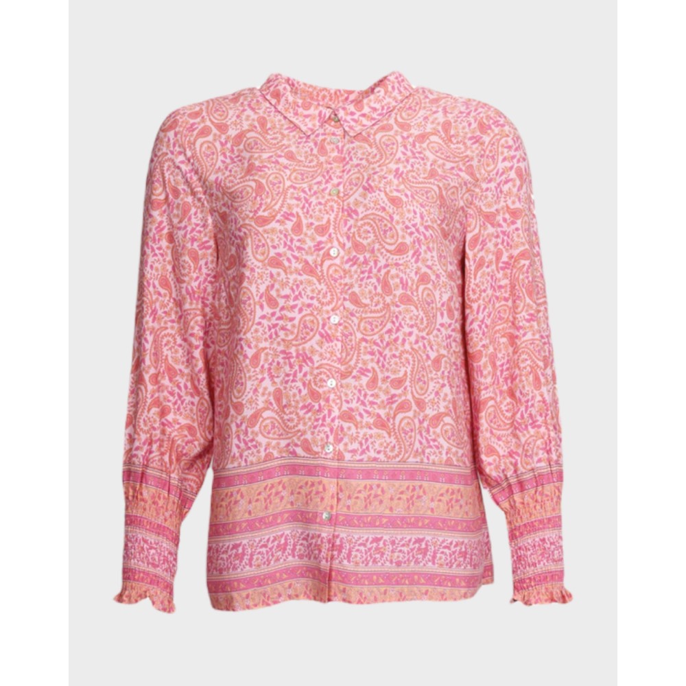 Gyta smock bluse - Orange/pink