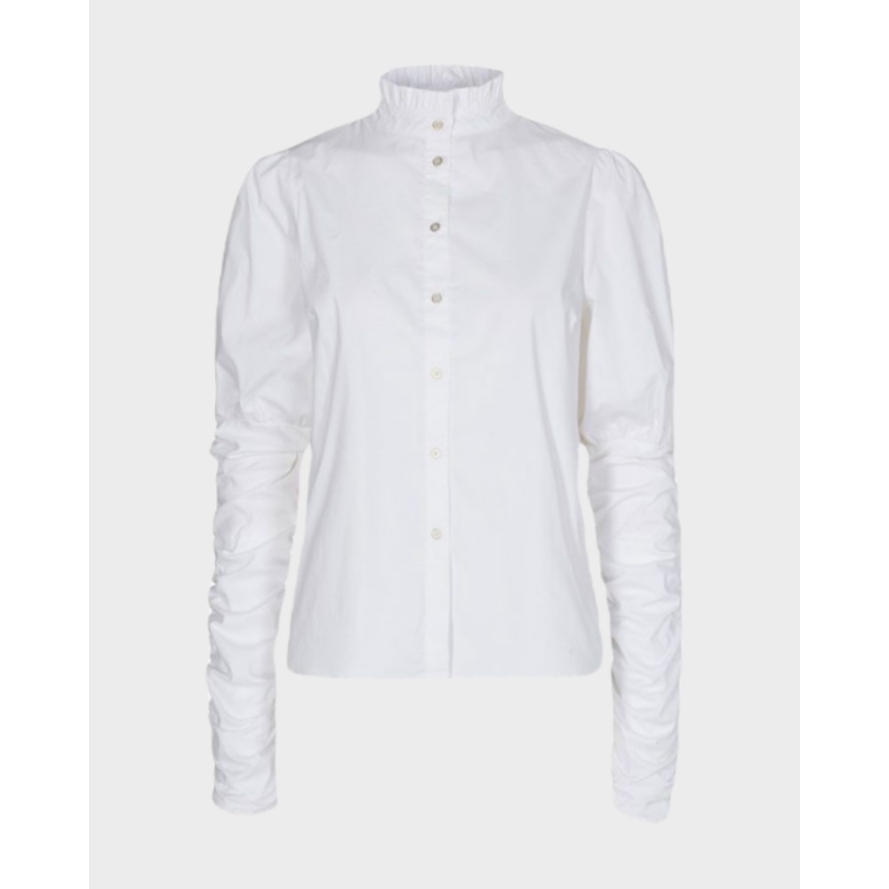 Sandy Poplin Puff Shirt - Hvid