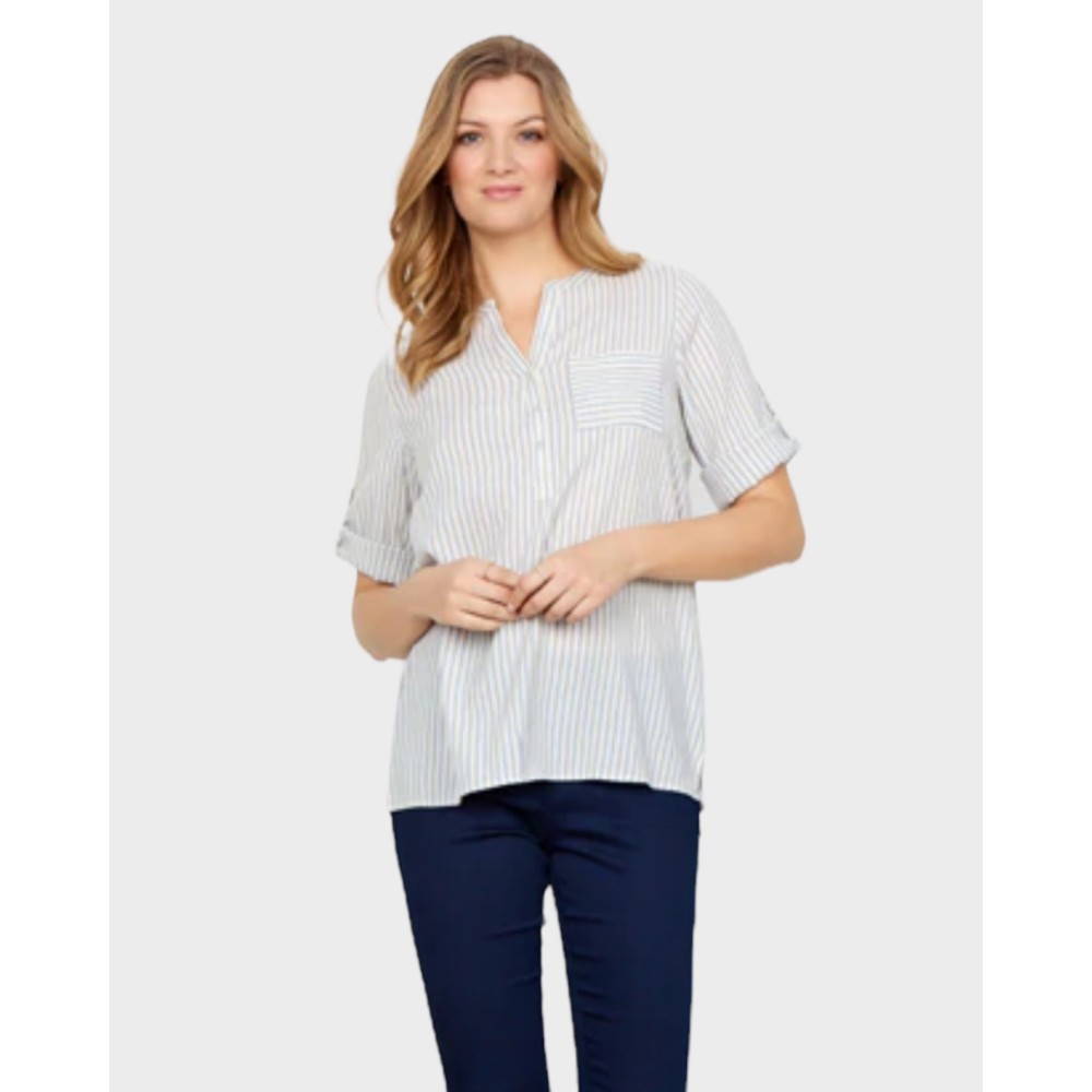 SCDamilaskjorteLyseblhvid-04