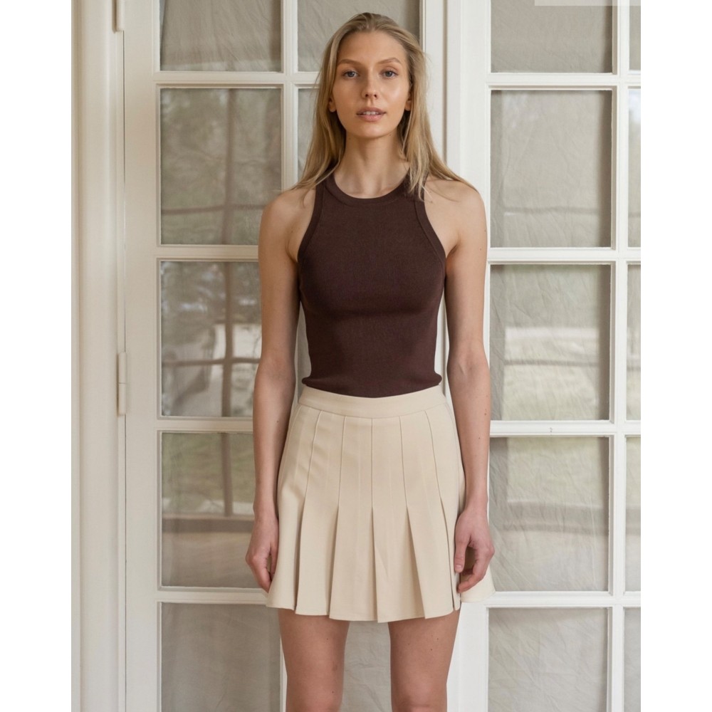 Willy knitted top - Chokolade brun