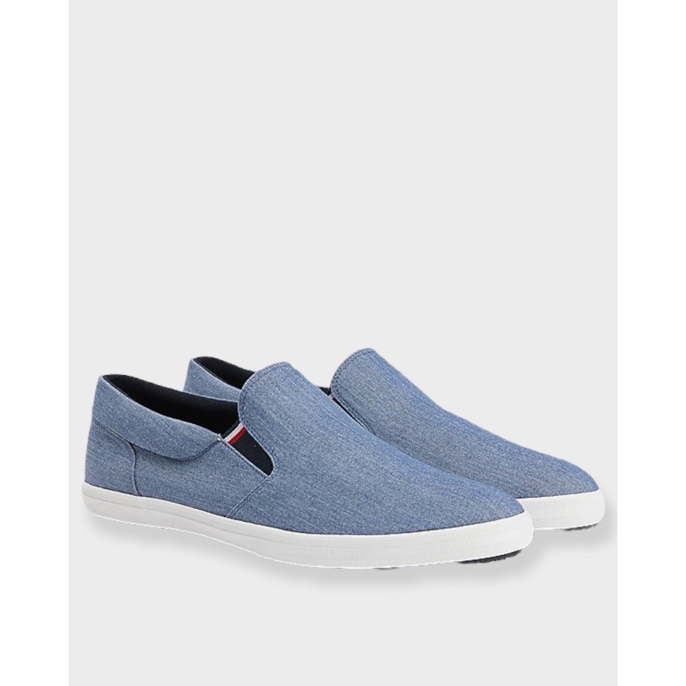 Essential slip on chambray vulc - Blå