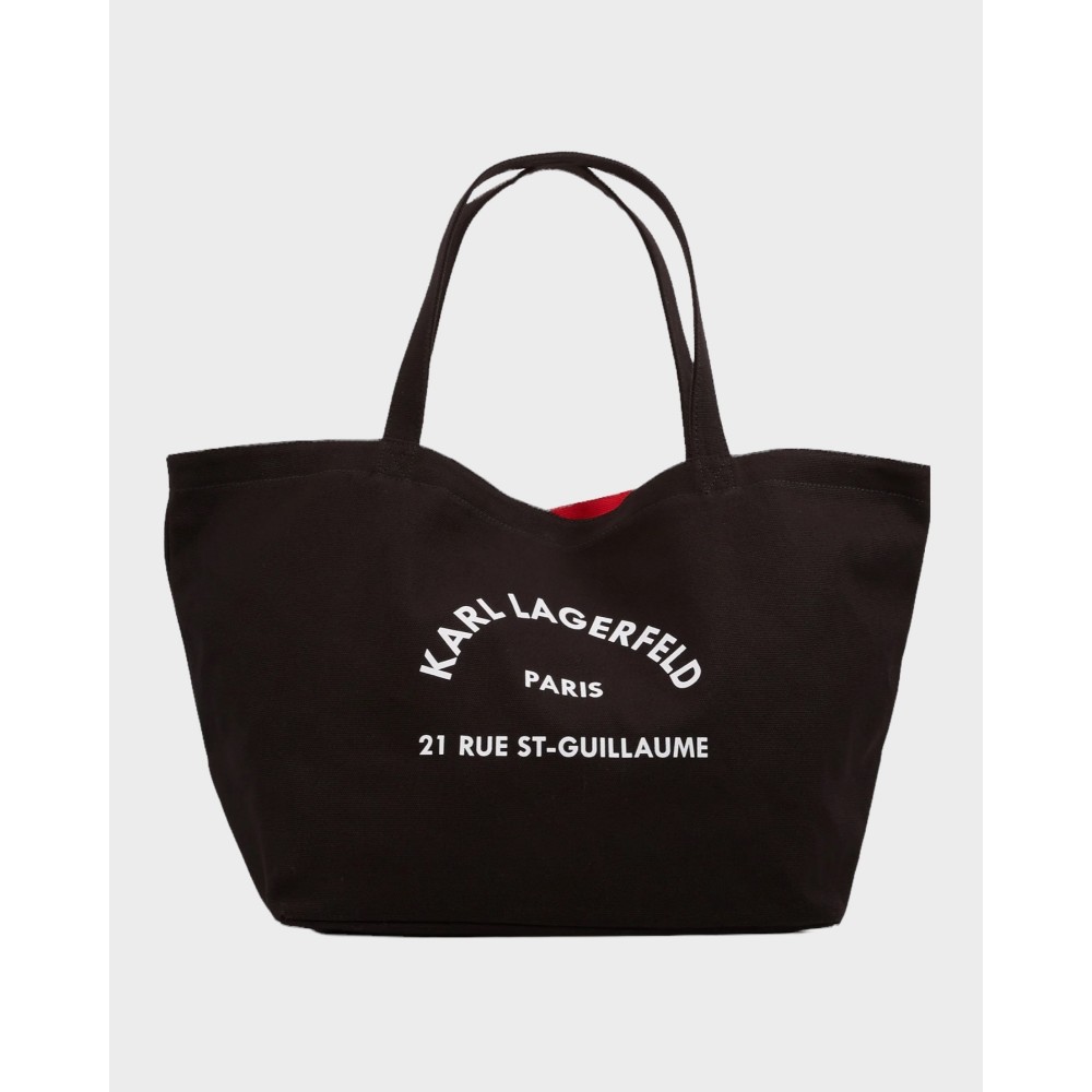K/Rue St Guillaume Canvas Tote, Black