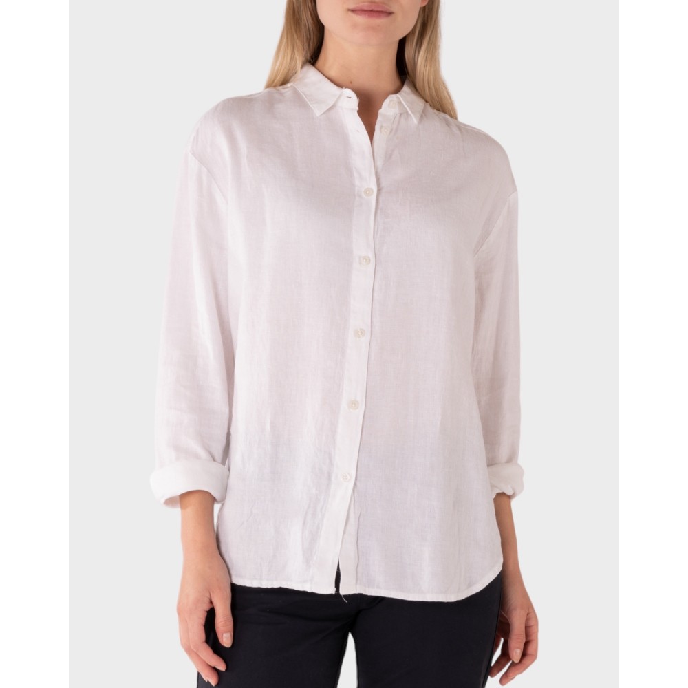 Hørskjorte loose fit - Hvid