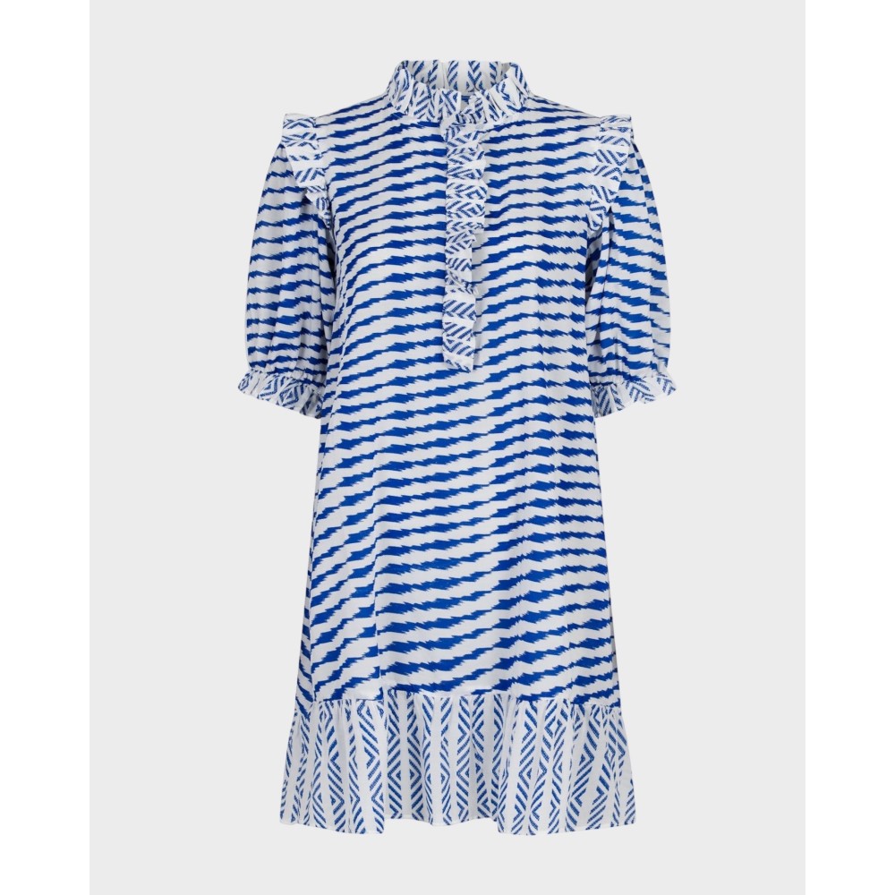 Hand Graphic Dress - Blue