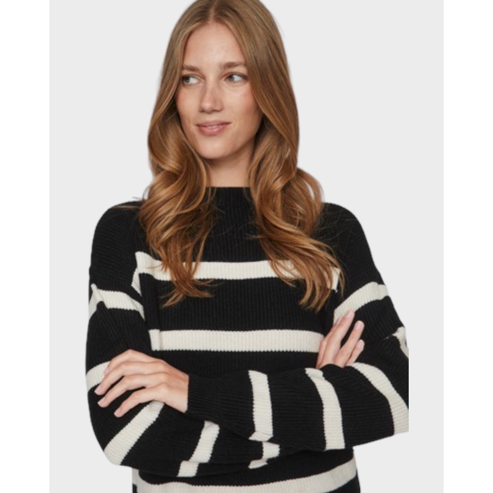 VirilMockneckKjoleSortHvid-01