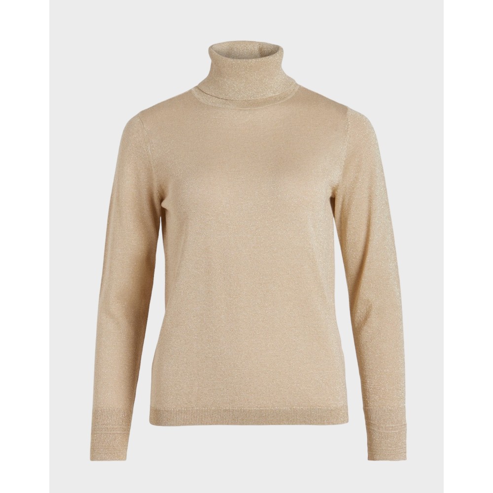 Vianta Glitter Roll-neck- Light Gold