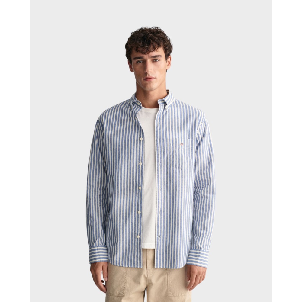 Regular fit stribet skjorte - Rick Blue