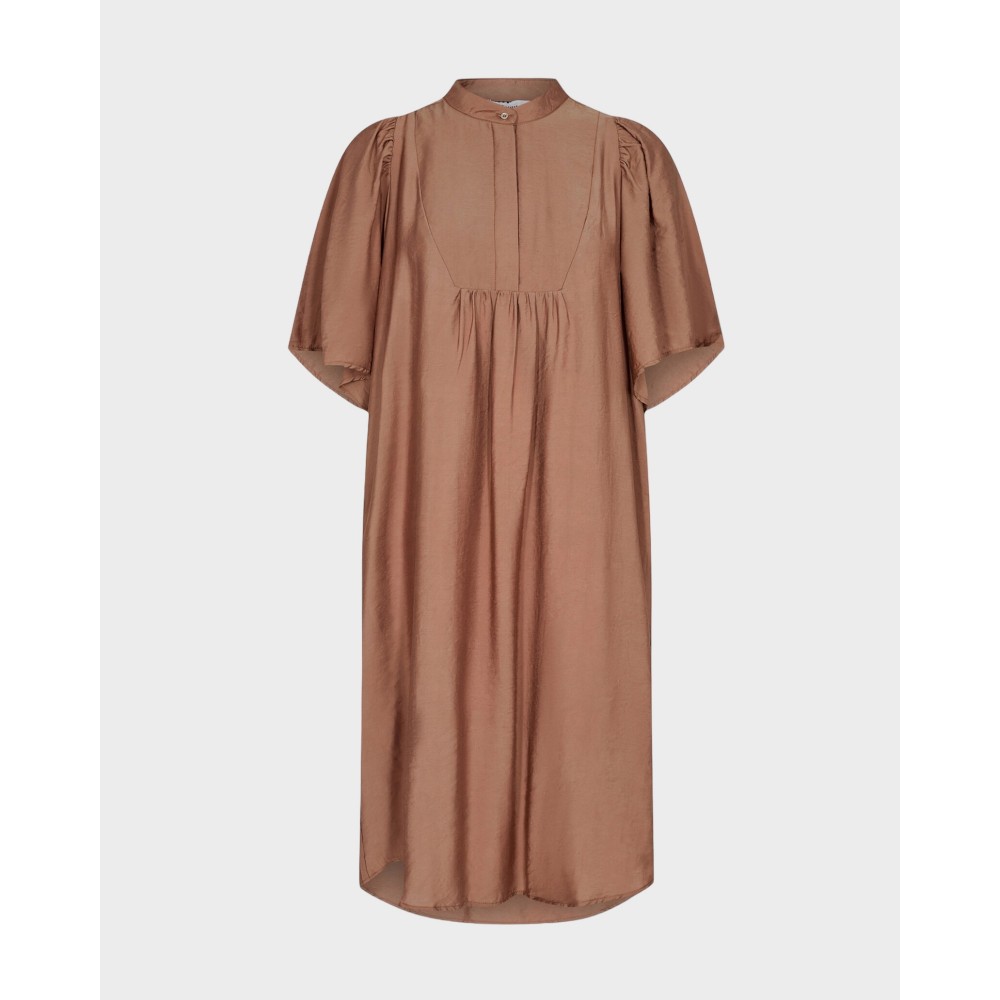 Callum Volume Dress - Latte