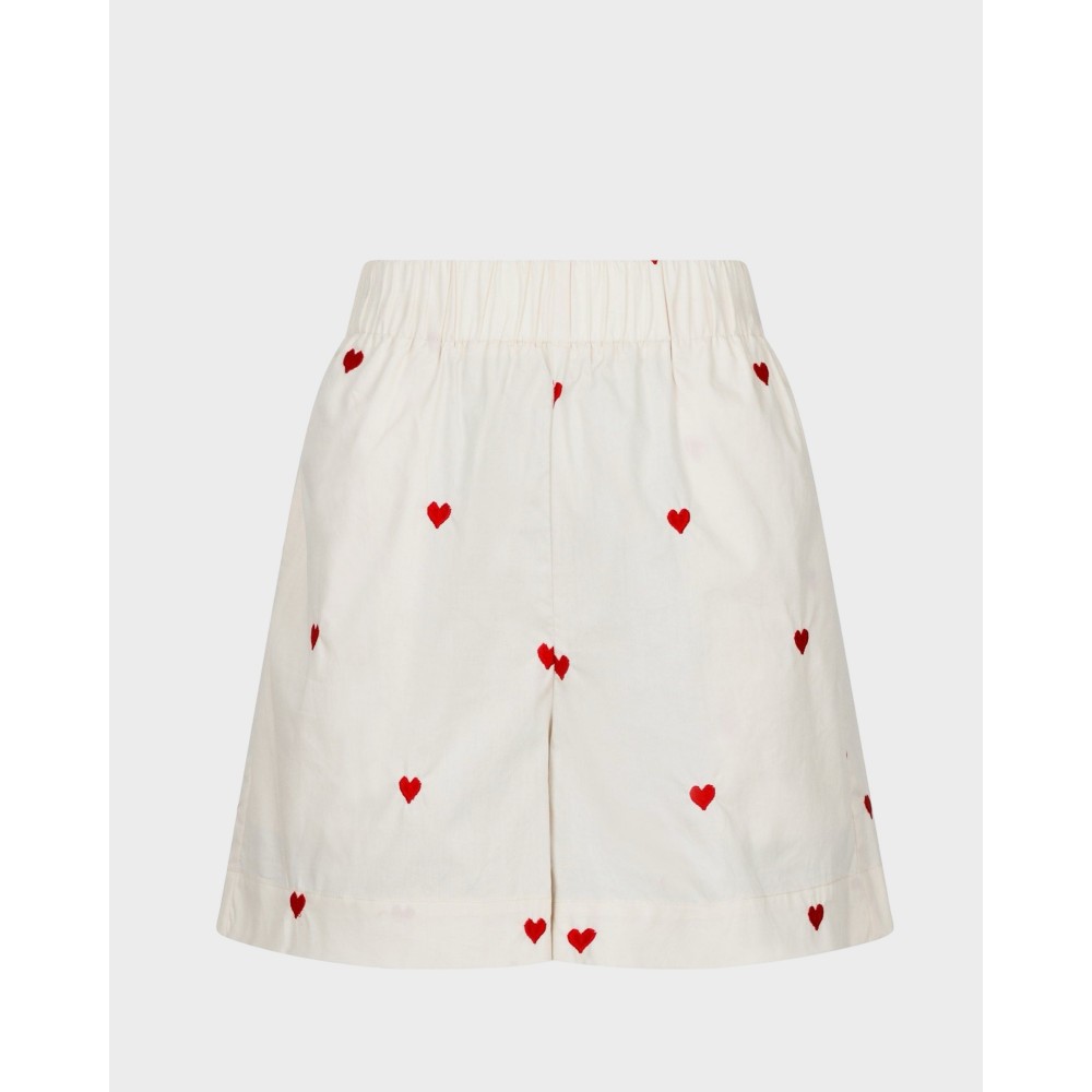 Sakuri Hearts Shorts - Creme