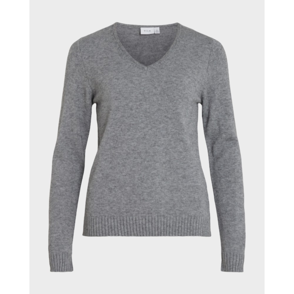 Viril V-neck - Medium grey