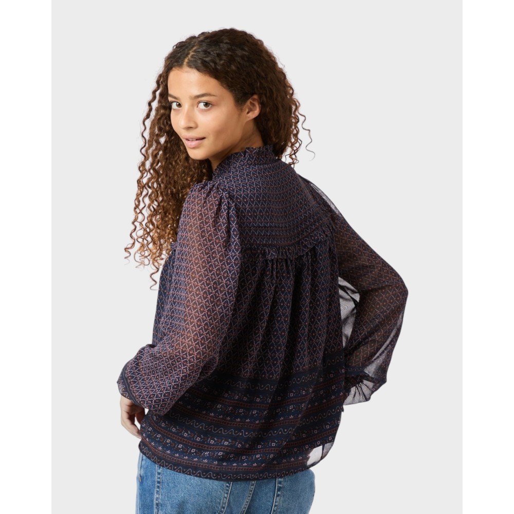 RhiaBorderPatternBlouseNavy-01