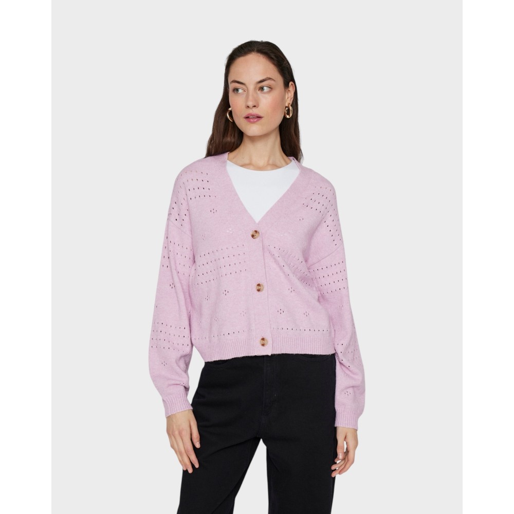 Viril V-Neck Cardigan - Winsome Orchid