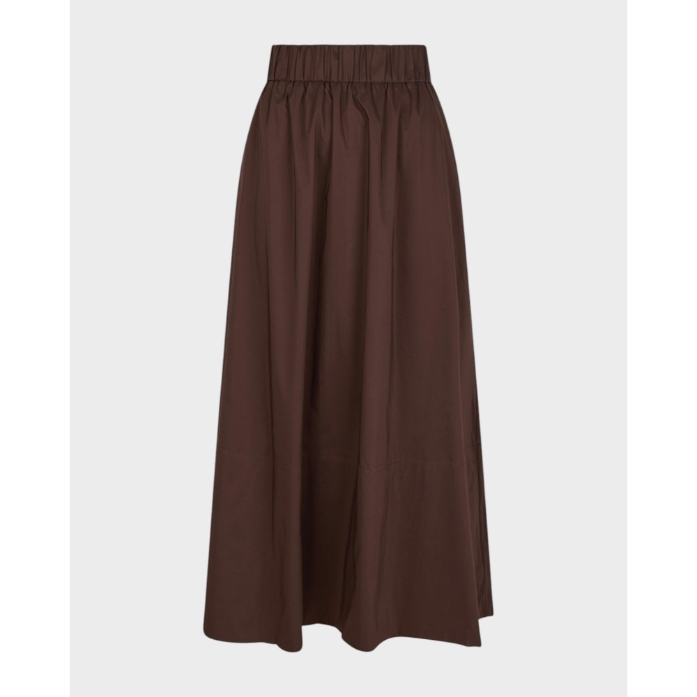 Yara poplin skirt - Dark brown
