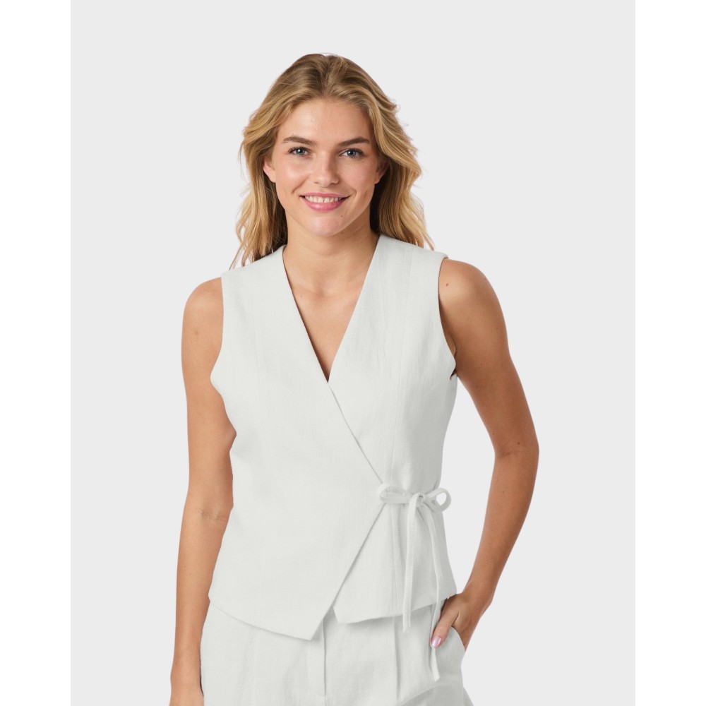 Samara Ramie Waistcoat - Off-White