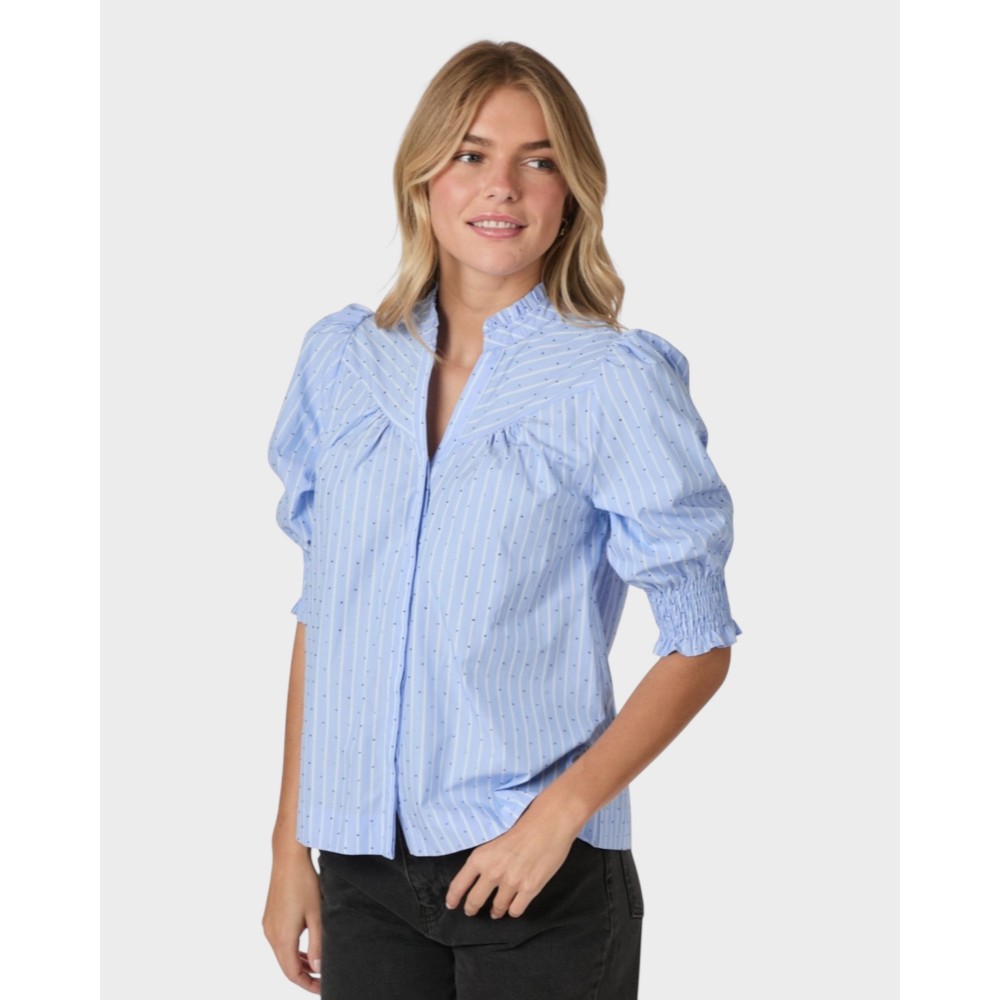 Diana stripy stone blouse - Light blue
