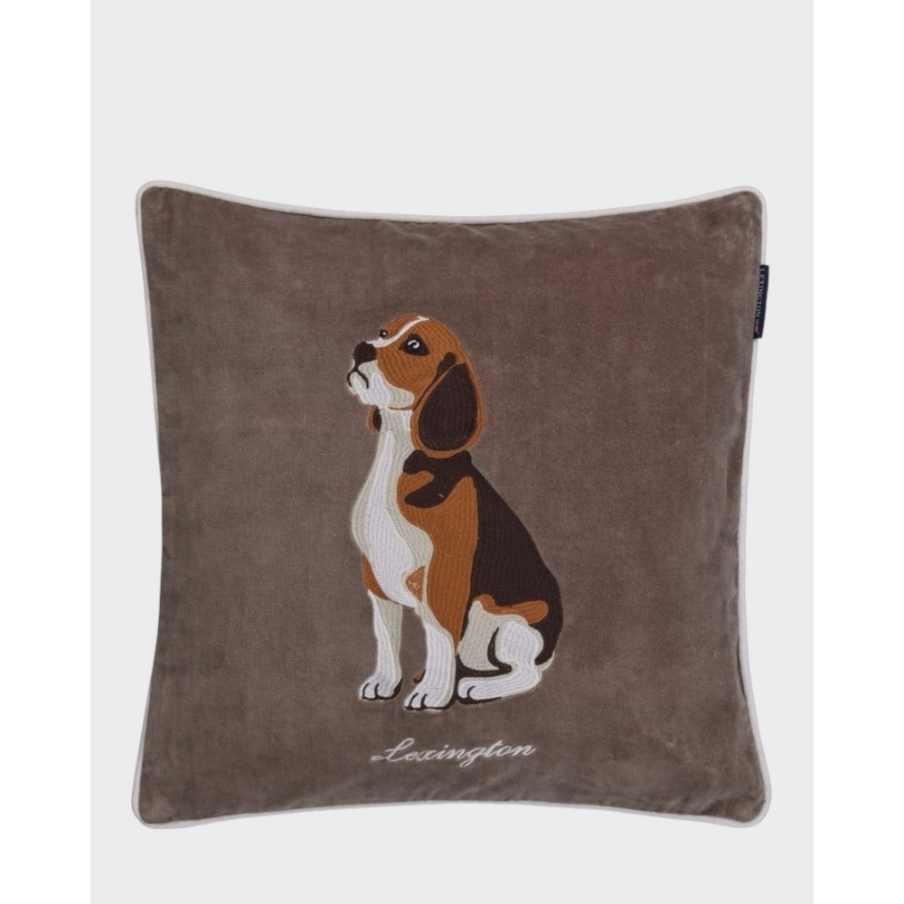 Hund Pudebetræk Økologisk Bomuld Velour - Stone 