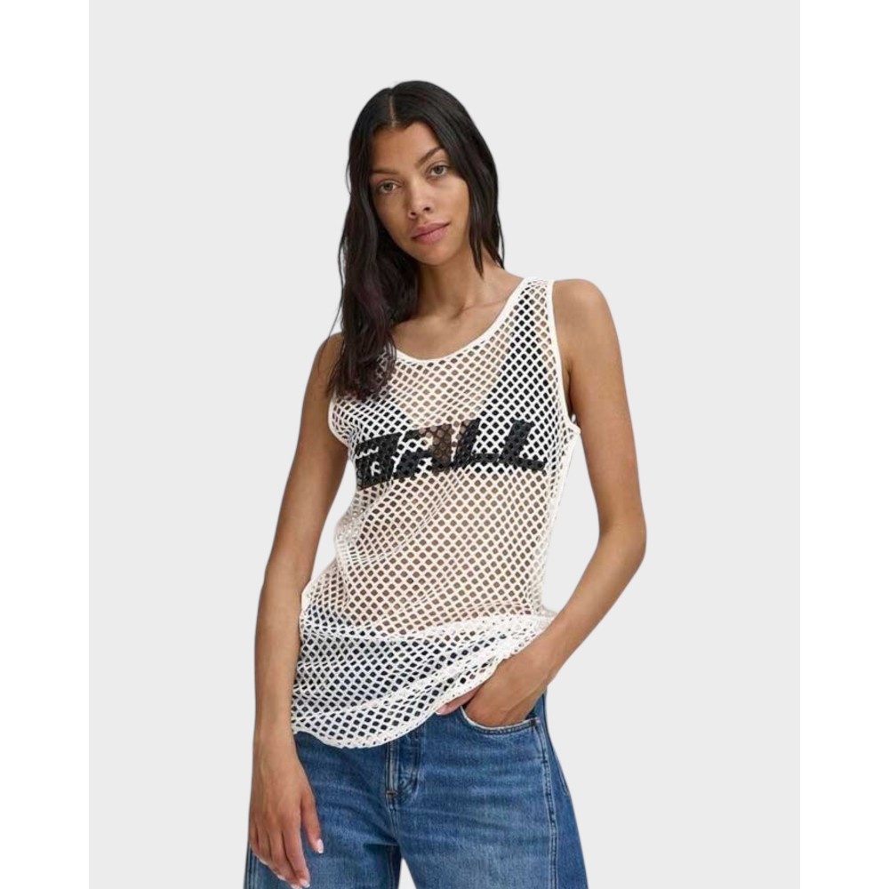 Bavalienzo Mesh Tanktop - White