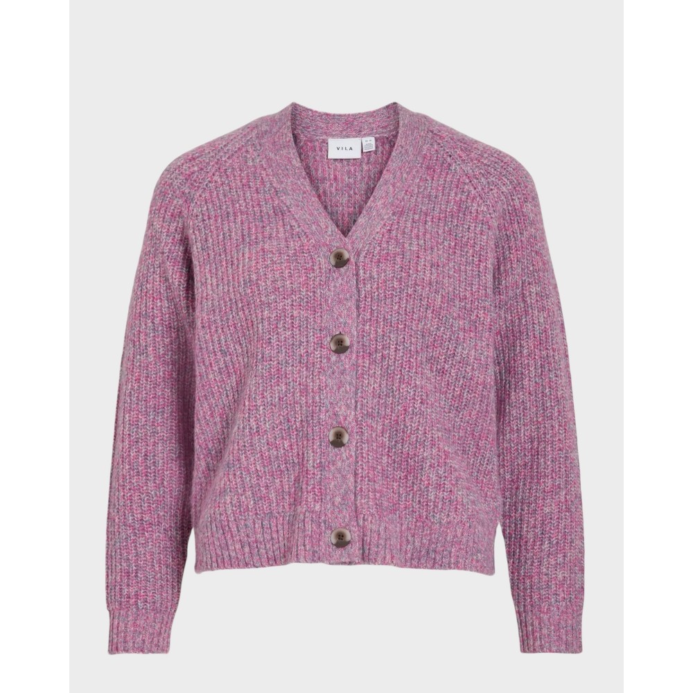 Visposa V-Neck Cardigan - Sangria/Sunset