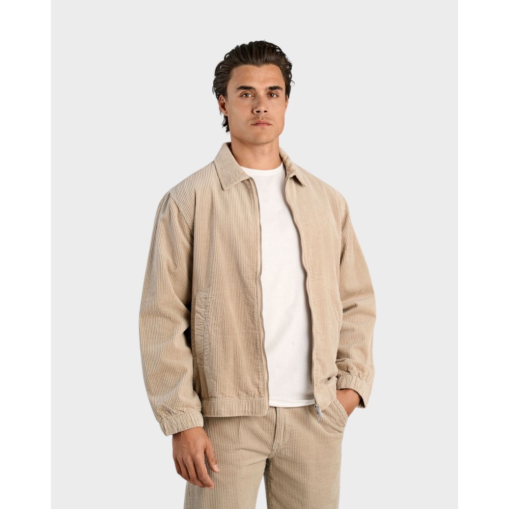 Kort Fløjlsjakke - Light Stone