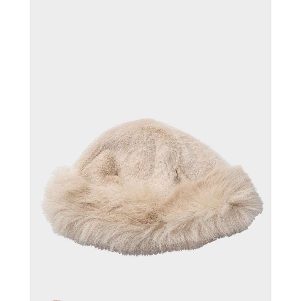 Penza Faux Fur Hat - creme