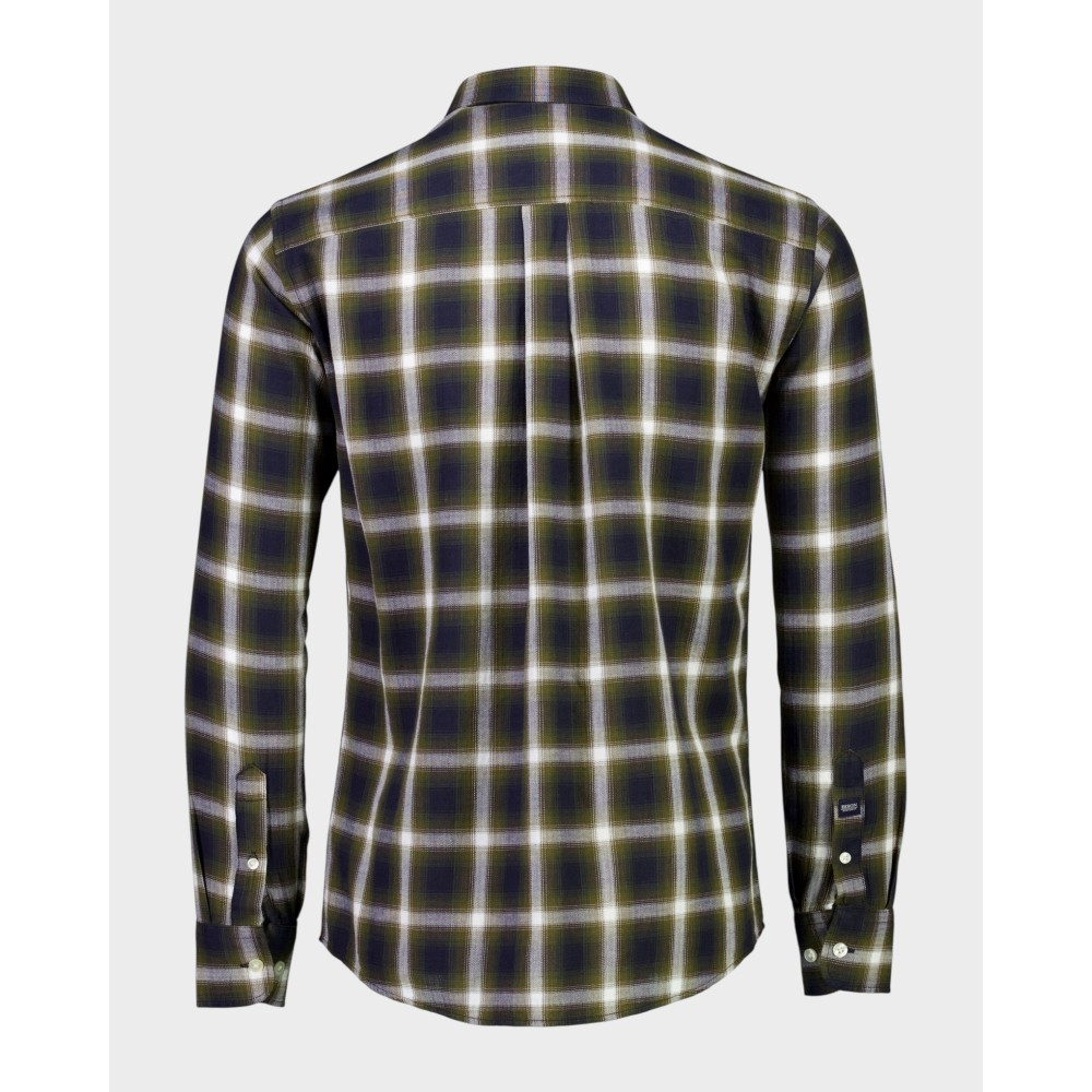 BrushedCheckShirtArmy-01