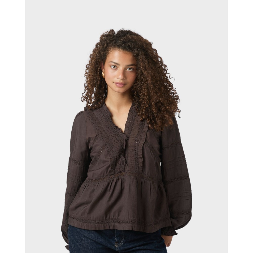 Elfie Blouse - Dark Brown