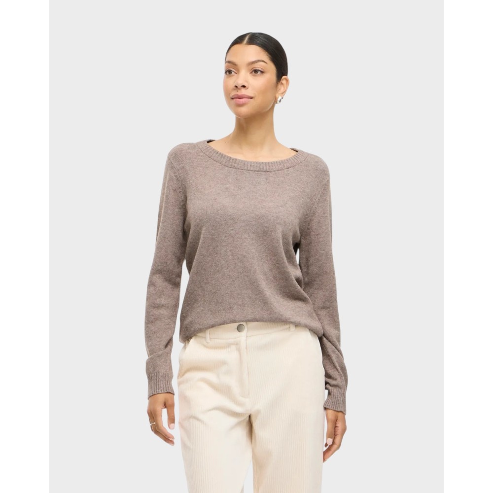 Viril O-Neck L/S Knit - Falcon Melange