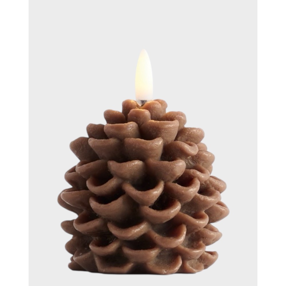 Pine Cone Candle - Brown Smooth
