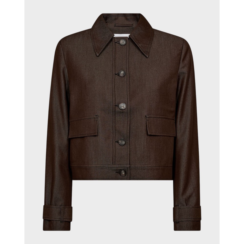 Terry Denim Jacket - Dark Brown