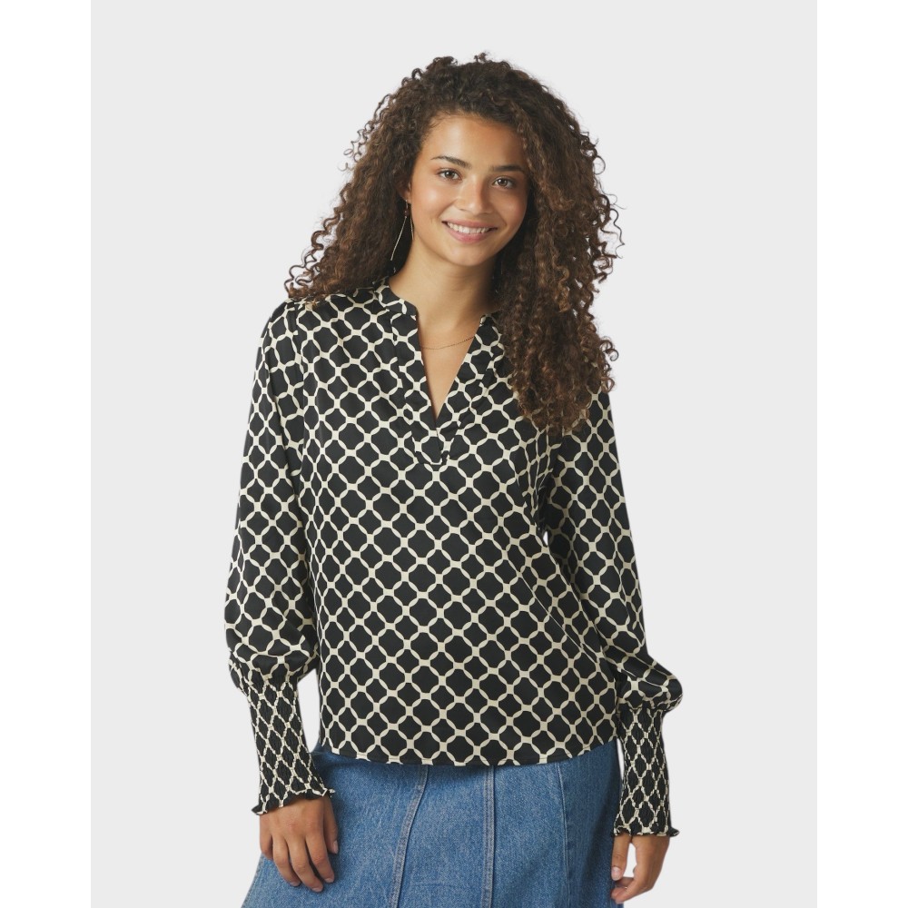 LandaTilePrintBlouseBlack-01