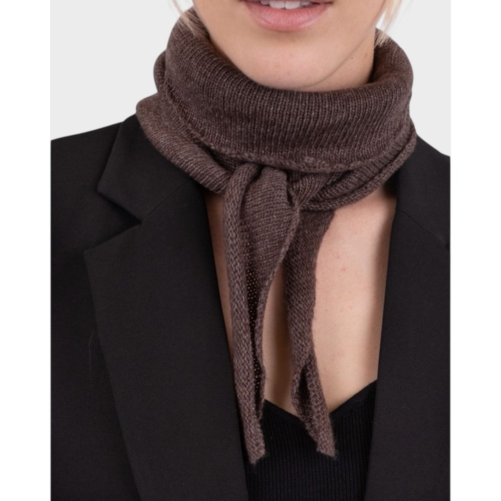 Misty Knit Scarf - Dark Brown