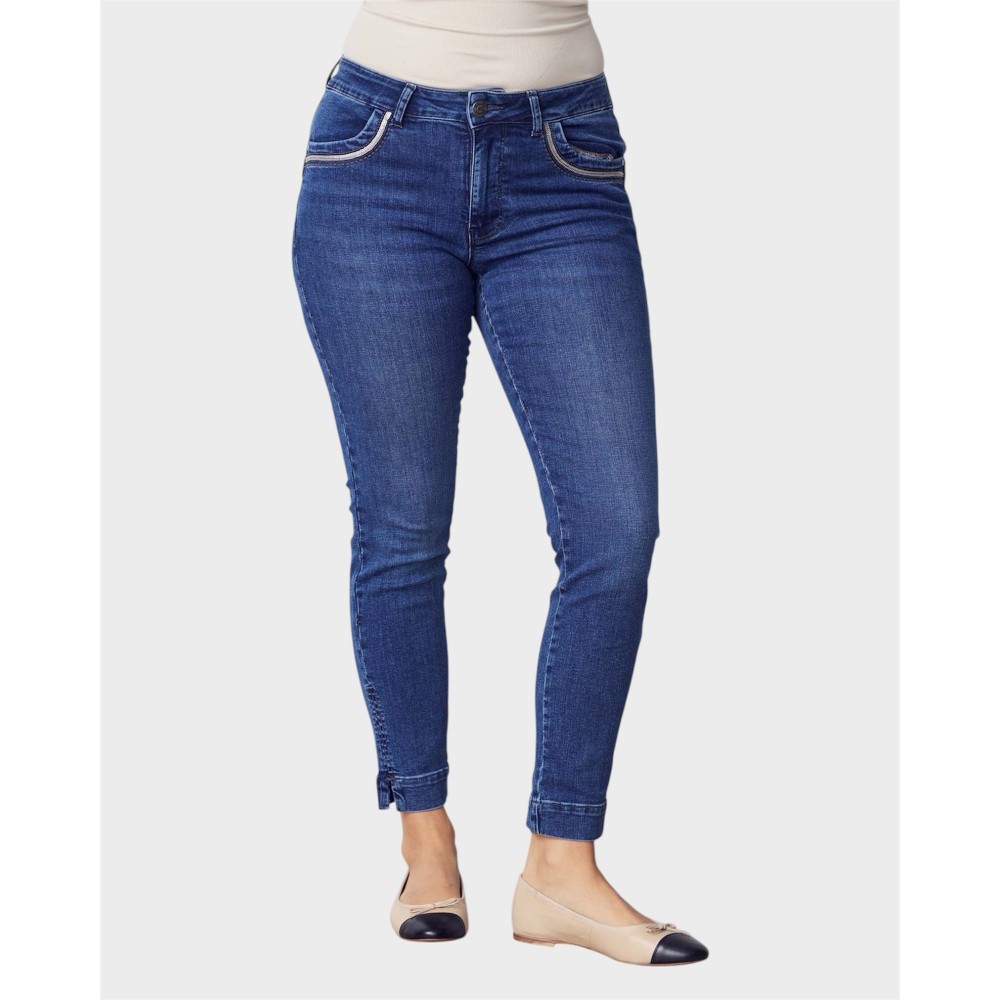 Verona Deco Jeans - Mid Denim Wash