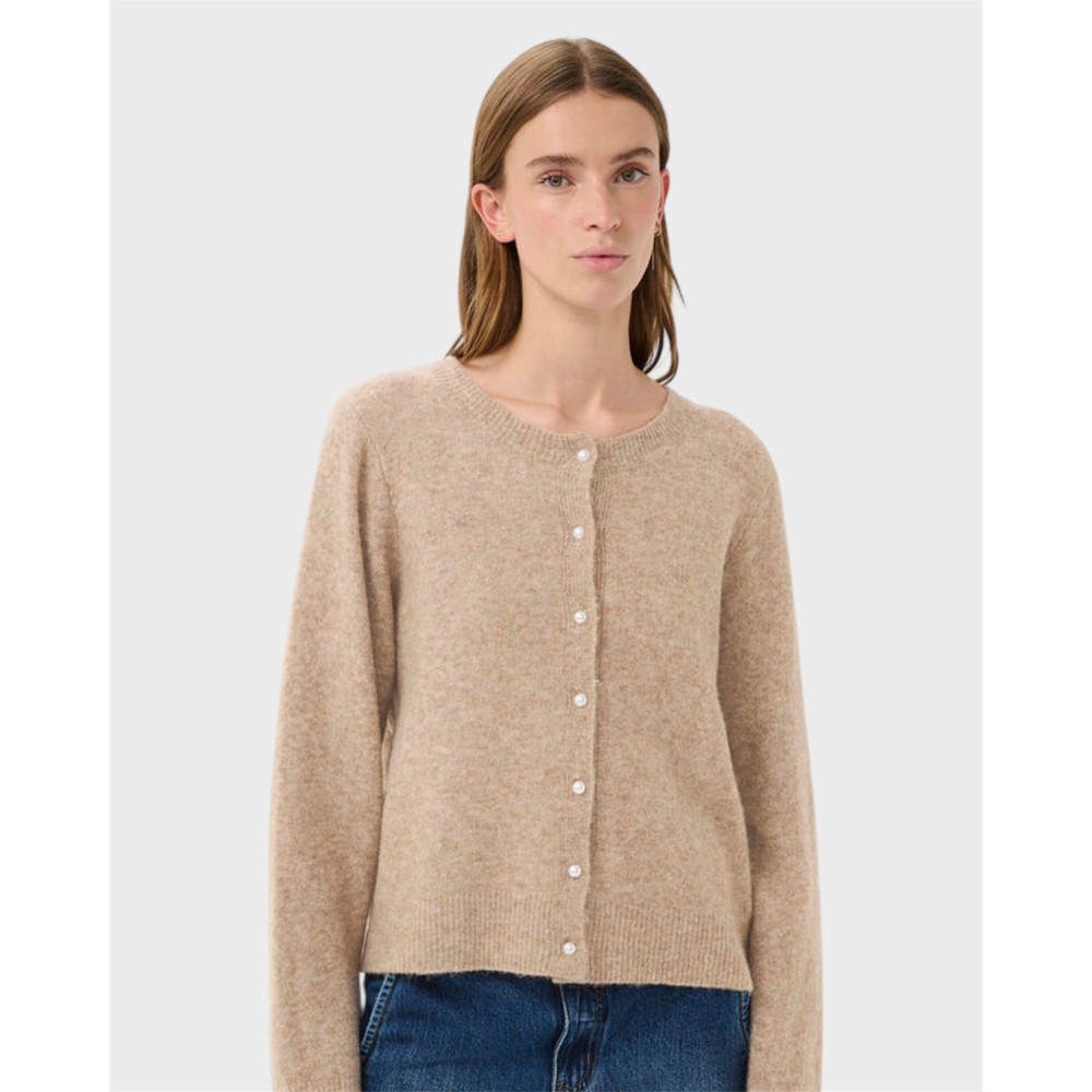 Noabelle Plain Cardigan - Walnut