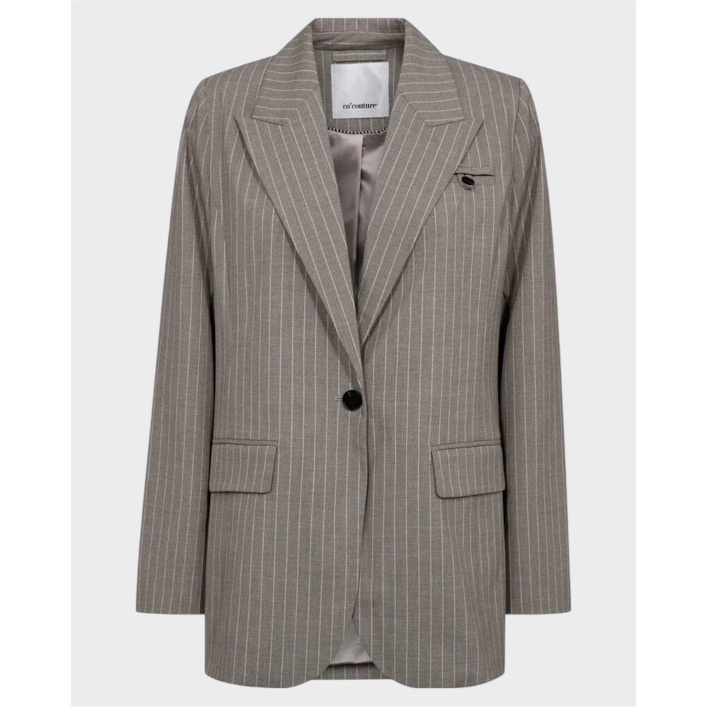 Quin Pin Fitted Blazer - Mink
