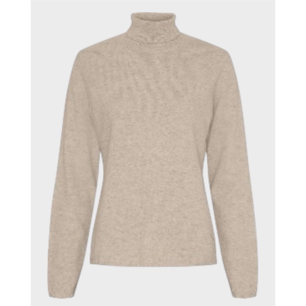Cashmere Turtle Neck - Cream Melange