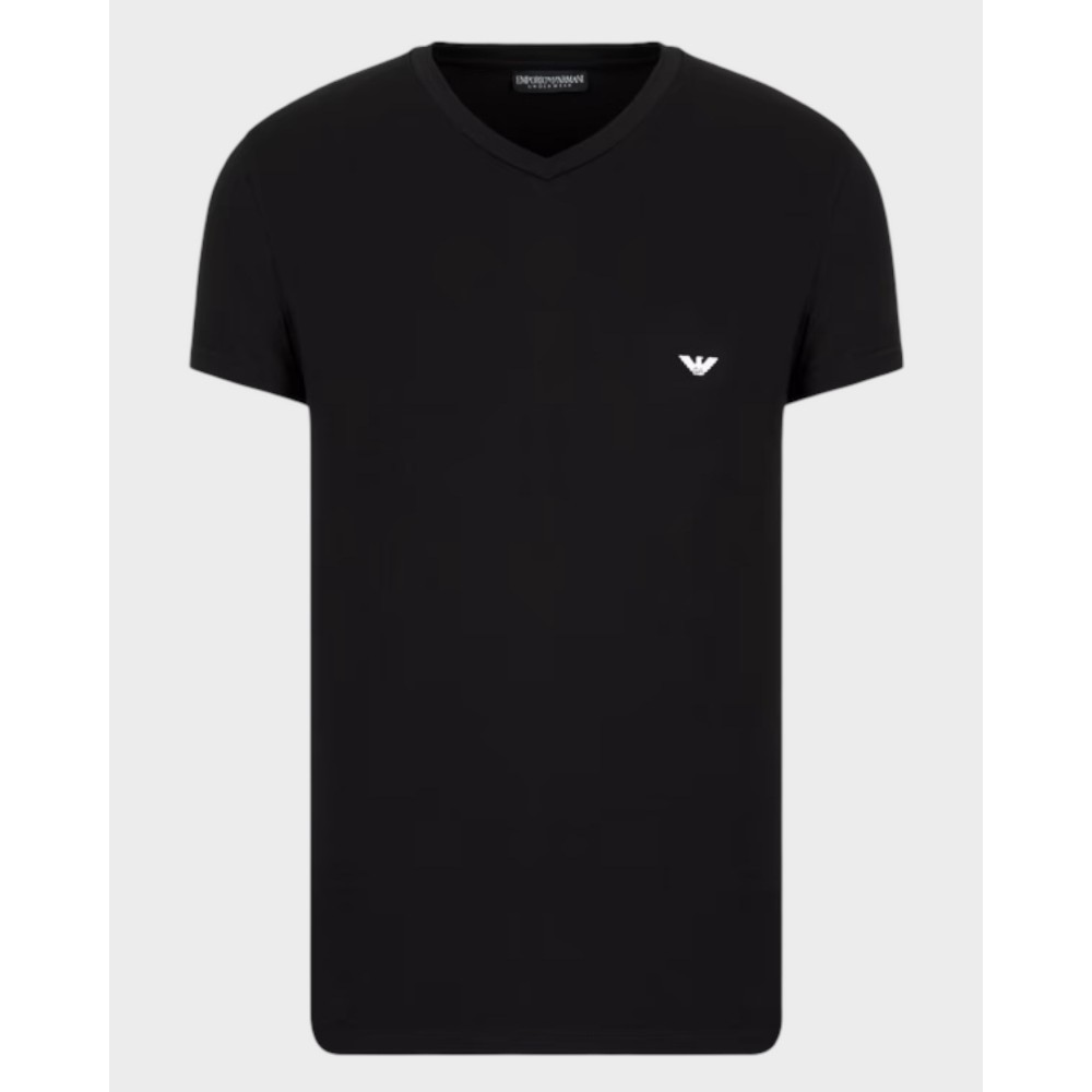 Armani Armani V-Neck T-Shirt Fitted - Sort