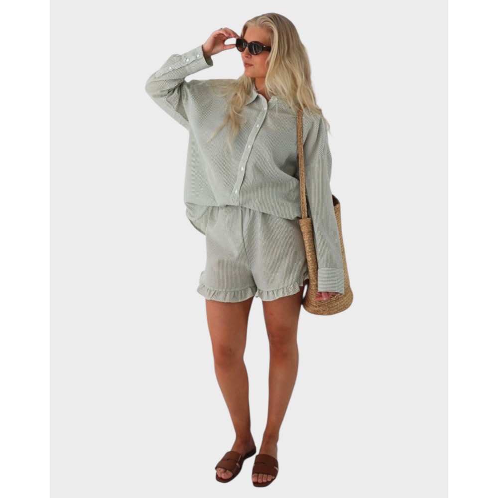 Sonja Shirt - White/Green