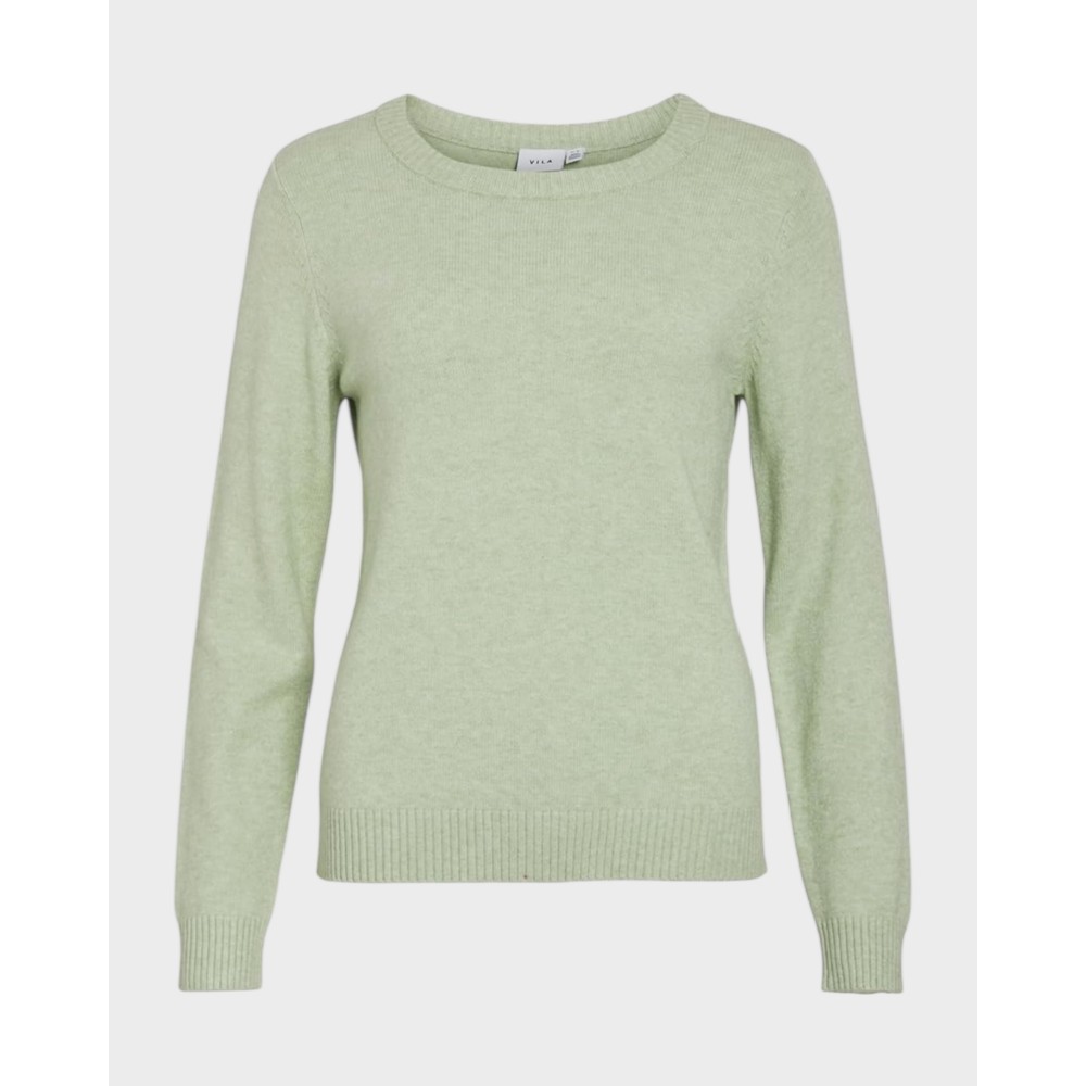 Viril O-Neck L/S Knit - Smoke green