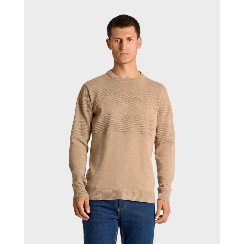 Purl knit jumper - Sand