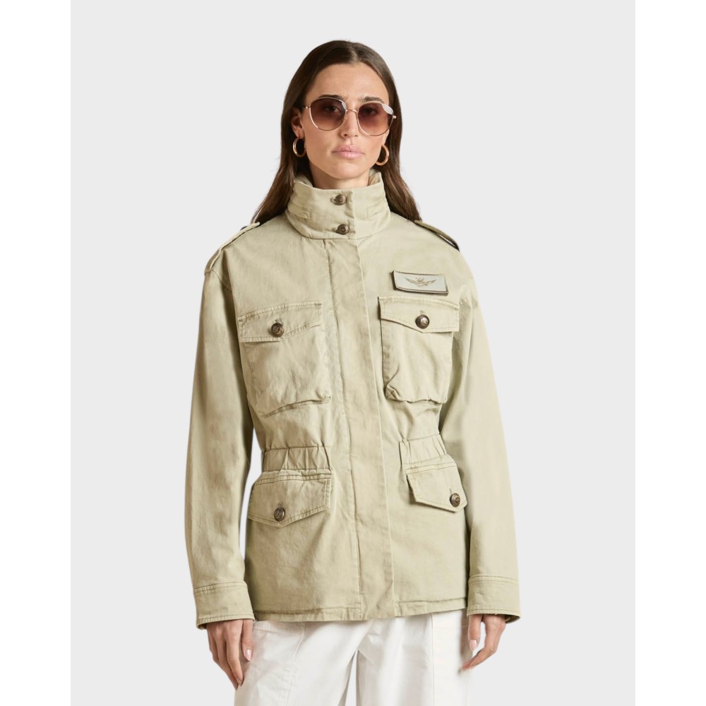 Gabardine field jacket - Green