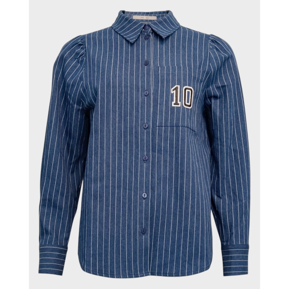 Foxglove Shirt - Denim Stripe