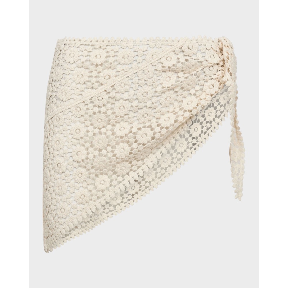 Calin Crochet Scarf Skirt - Off White